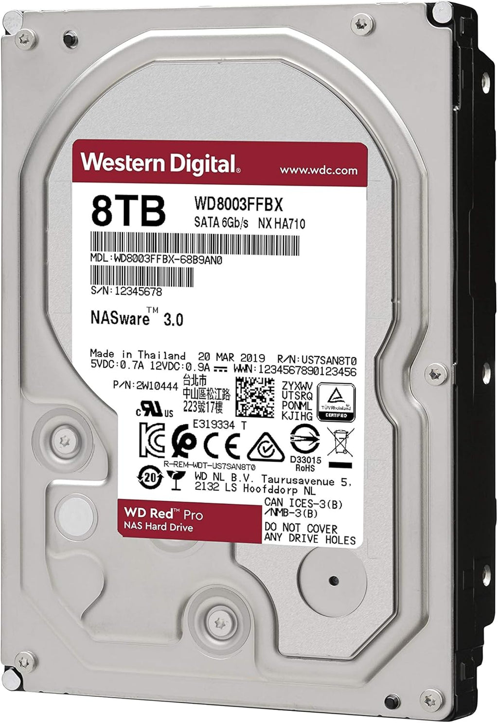 18TB NAS Internal Hard Drive HDD - 7200 RPM, SATA 6 Gb/s, CMR, 256 MB Cache, 3.5 Z446