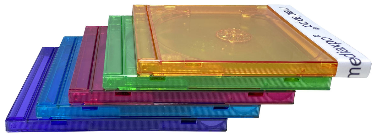 1000 Standard Assorted Clear Color CD Jewel Case Z186969