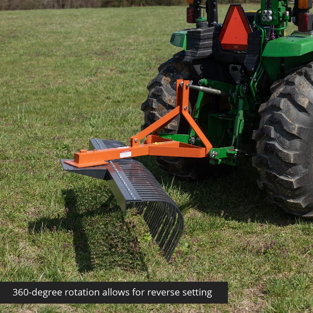 4 FT Tow-Behind Landscape Rake M8892