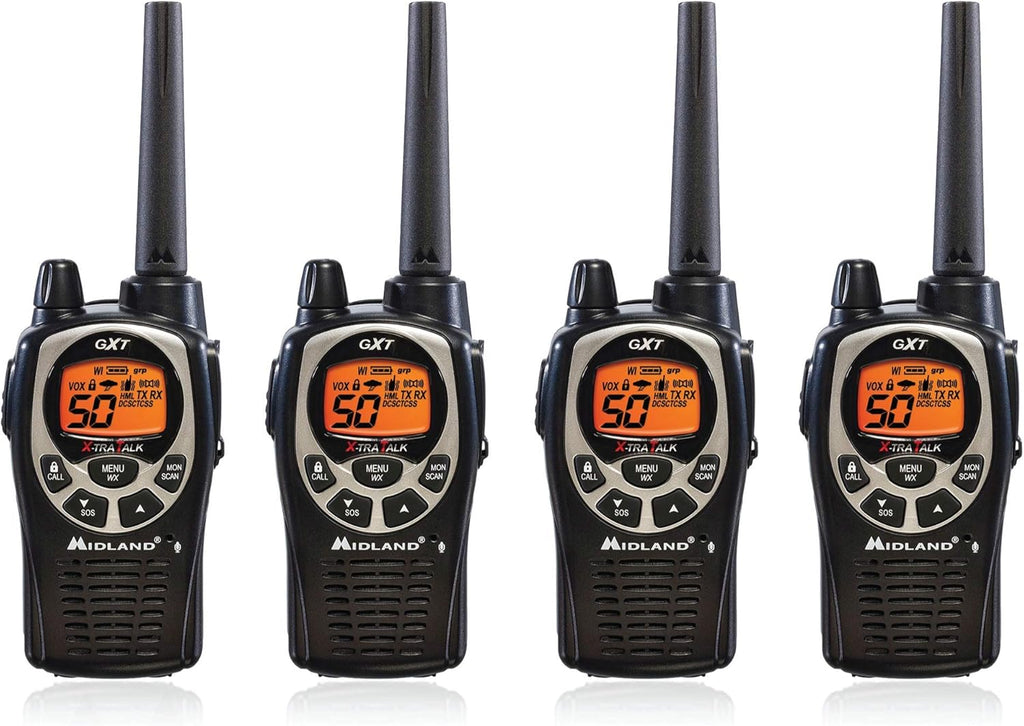 GMRS Two Way Radio with NOAA Weather Scan and Alert, 50 Channels, 10 Radios Y734