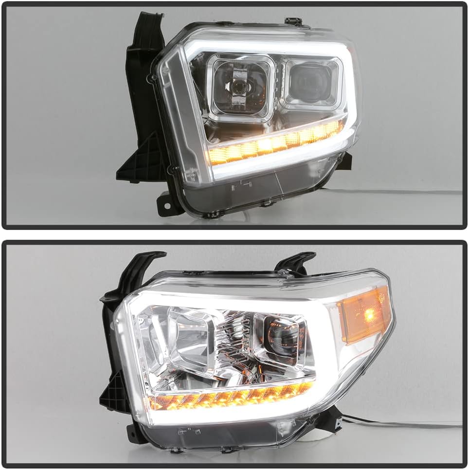 Chrome Projector Headlights Pair Driver & Passenger V51626