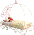 Twin Pink & White Carriage Bed Y4622