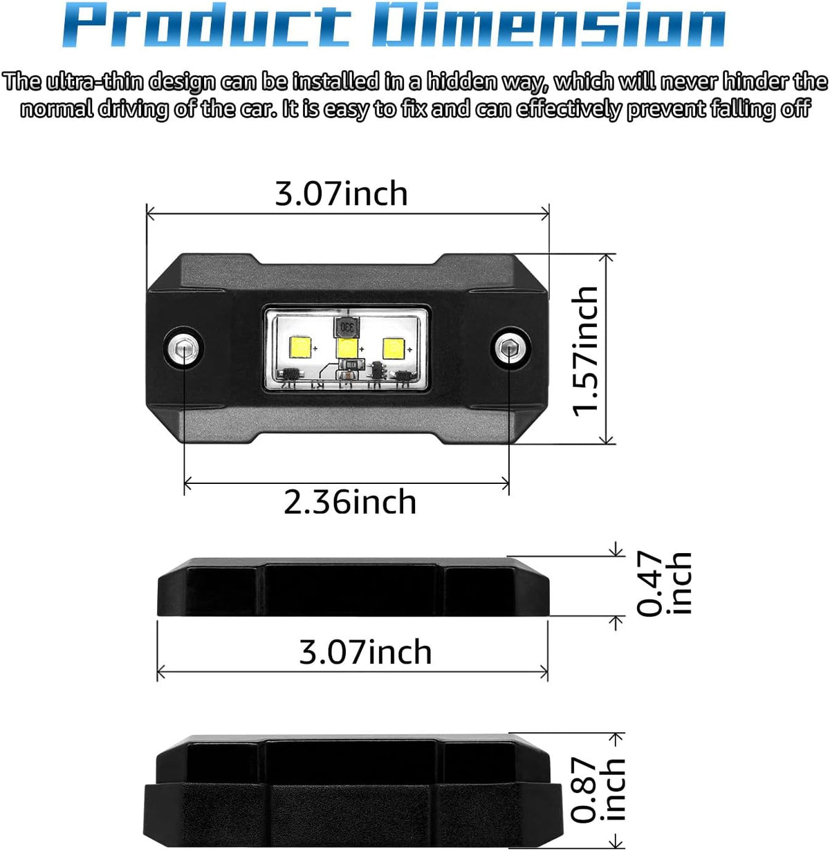 White 20 Pods Waterproof LED Rock Lights L7374