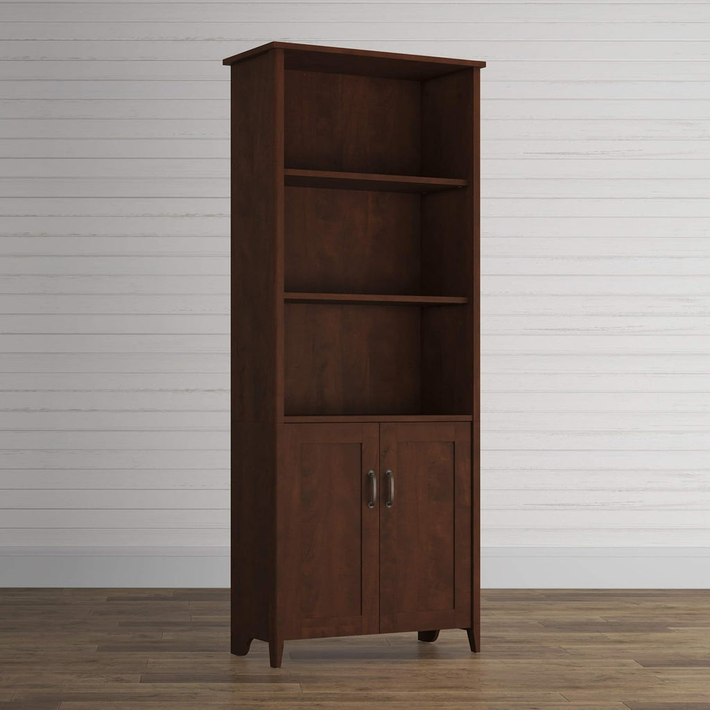 5 Shelf Tanned Cherry Bookcase Q5455