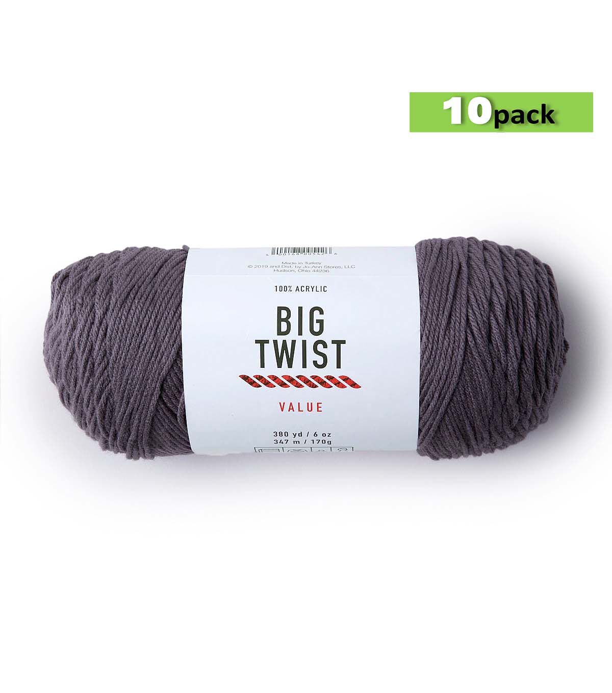 Solid Gray Medium Weight Acrylic Yarn E219