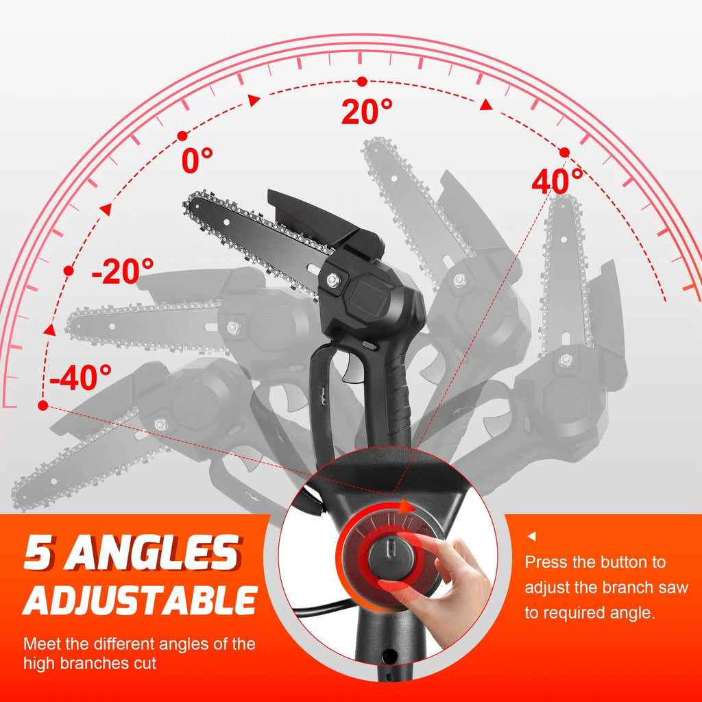 2-in-1 Cordless Pole Saw and Mini Chainsaw with Extension Rod H58539