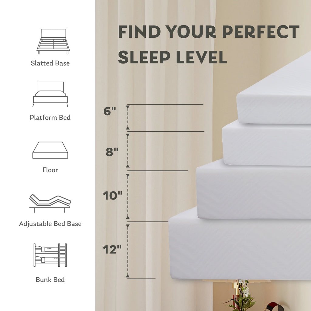 White Twin 6 inch Memory Foam Mattress A4242