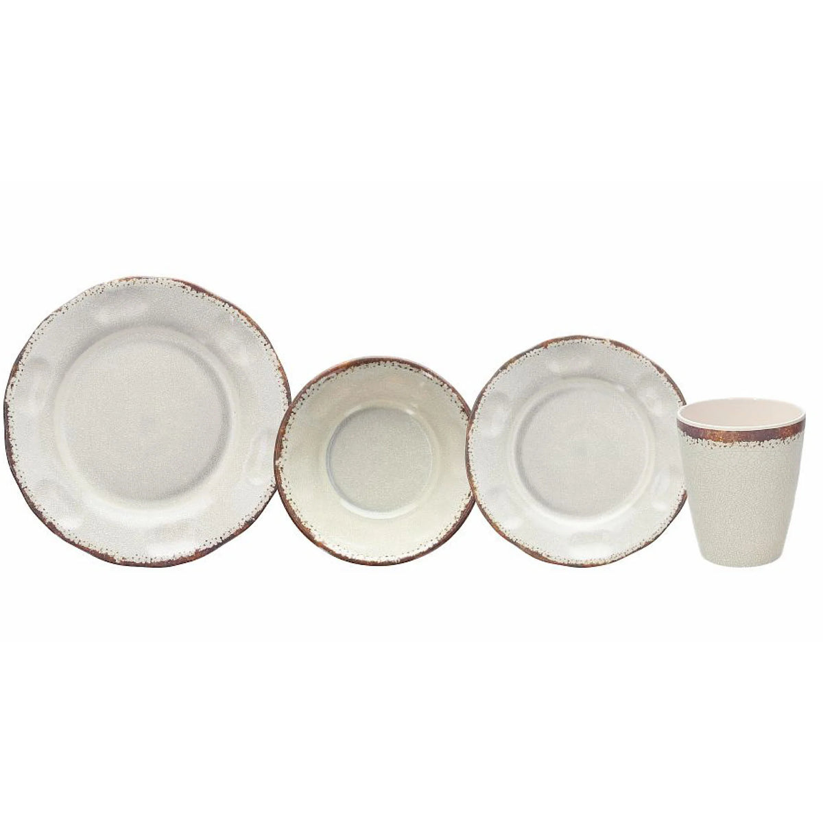 White 16pcs Table Set V195