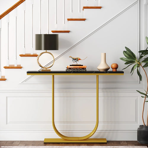 39 inch Gold Console Table I96156