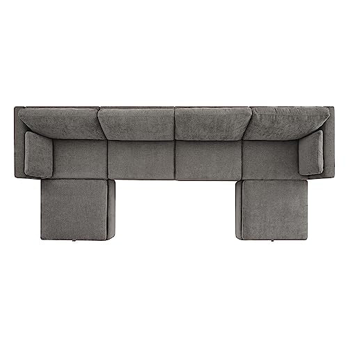 Oversized L Shaped Sectional Sofa with Storage Ottoman M378