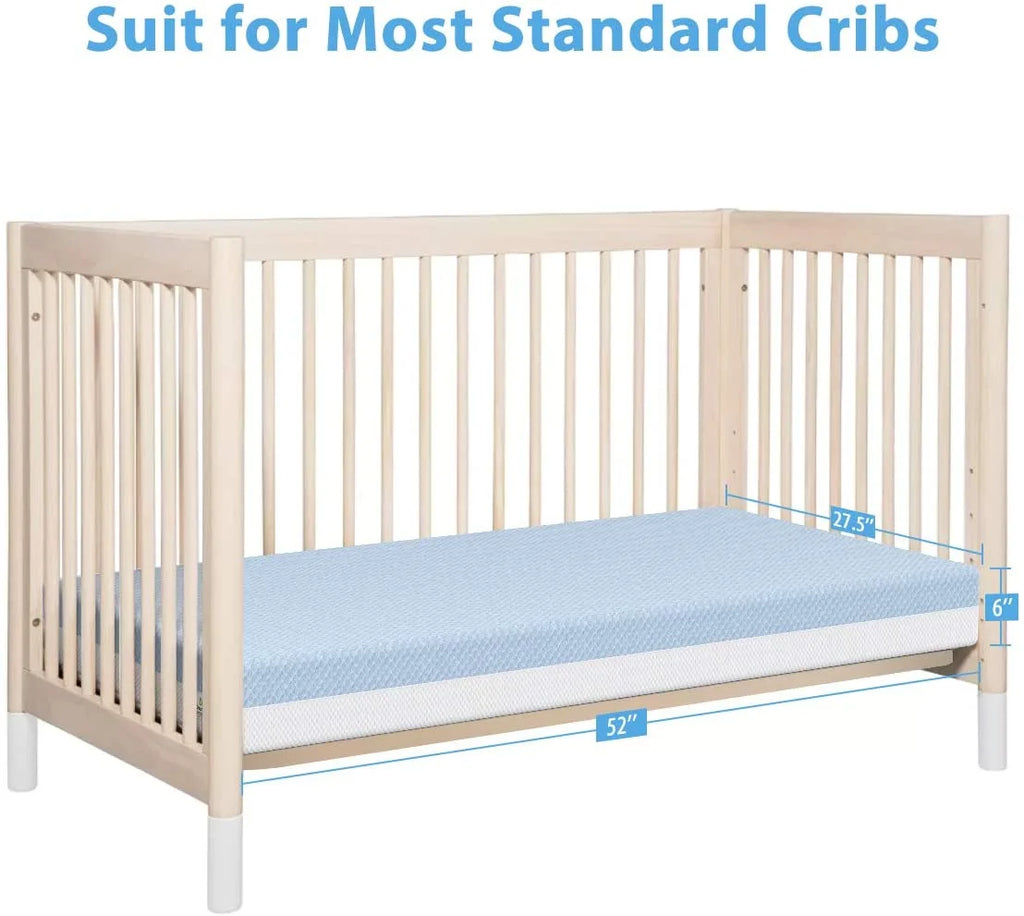 Dual Sided 6 inch 2-in-1 Foam Crib and Toddler Mattress I51675