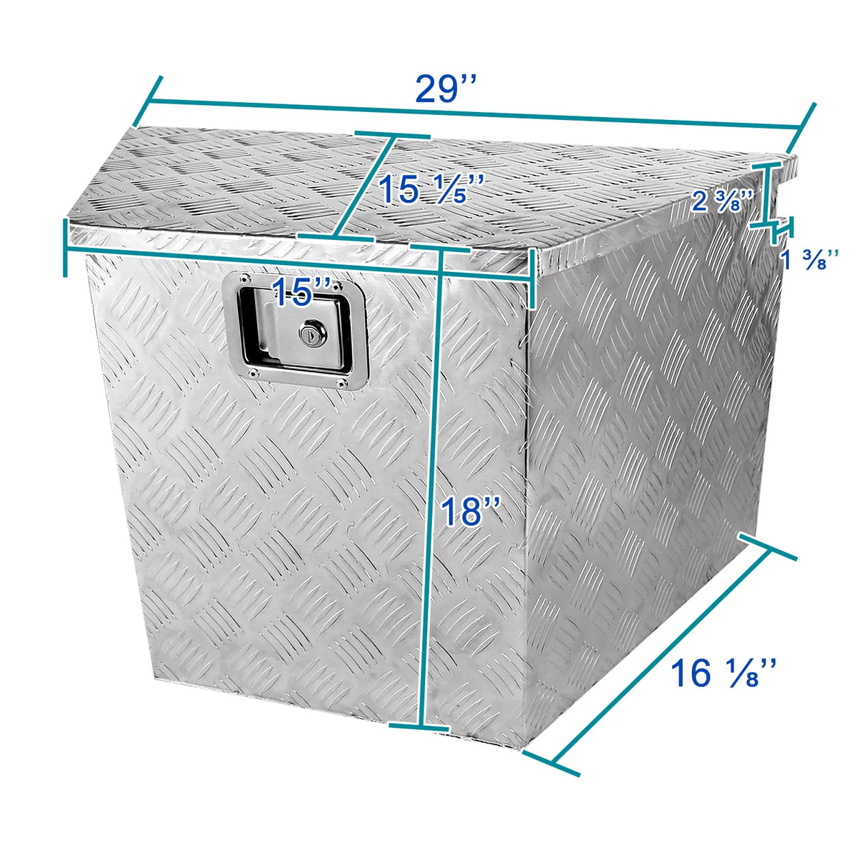 Aluminum Black Truck Bed Tool Box with Lock X7854