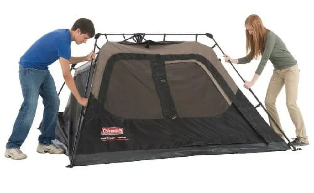 4-Person Cabin Camping Tent with Instant Setup, Gray X54348