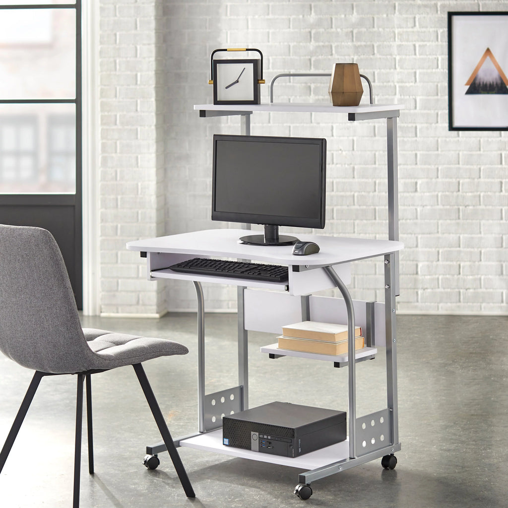 Espresso Mobile Computer Desk J52831