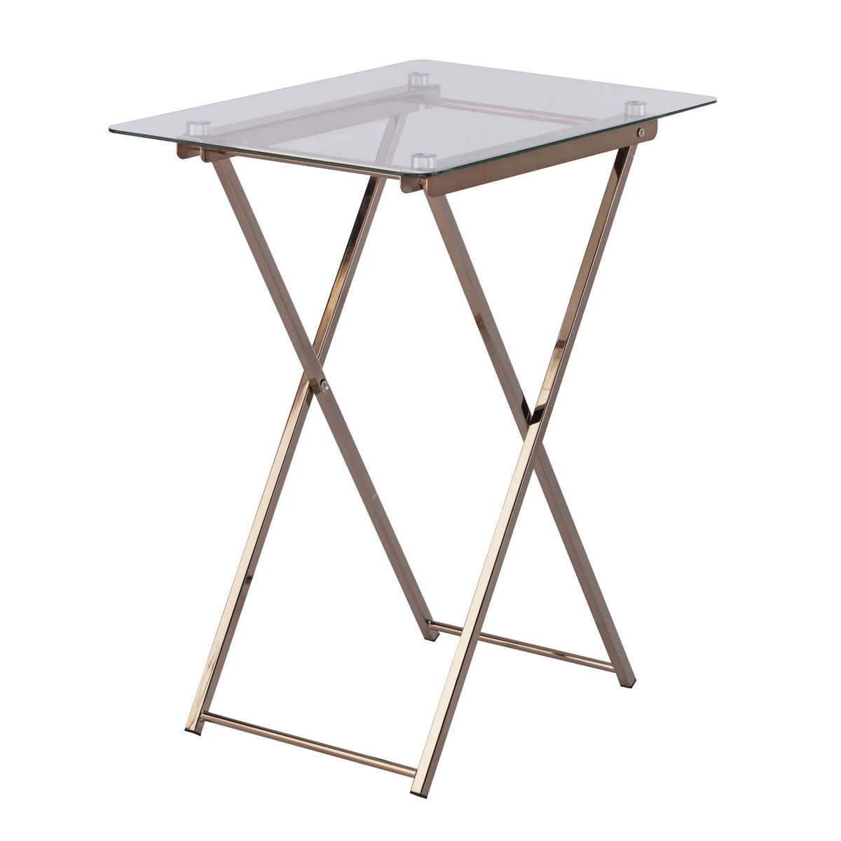 Folding Glass Top Tray Table H674886