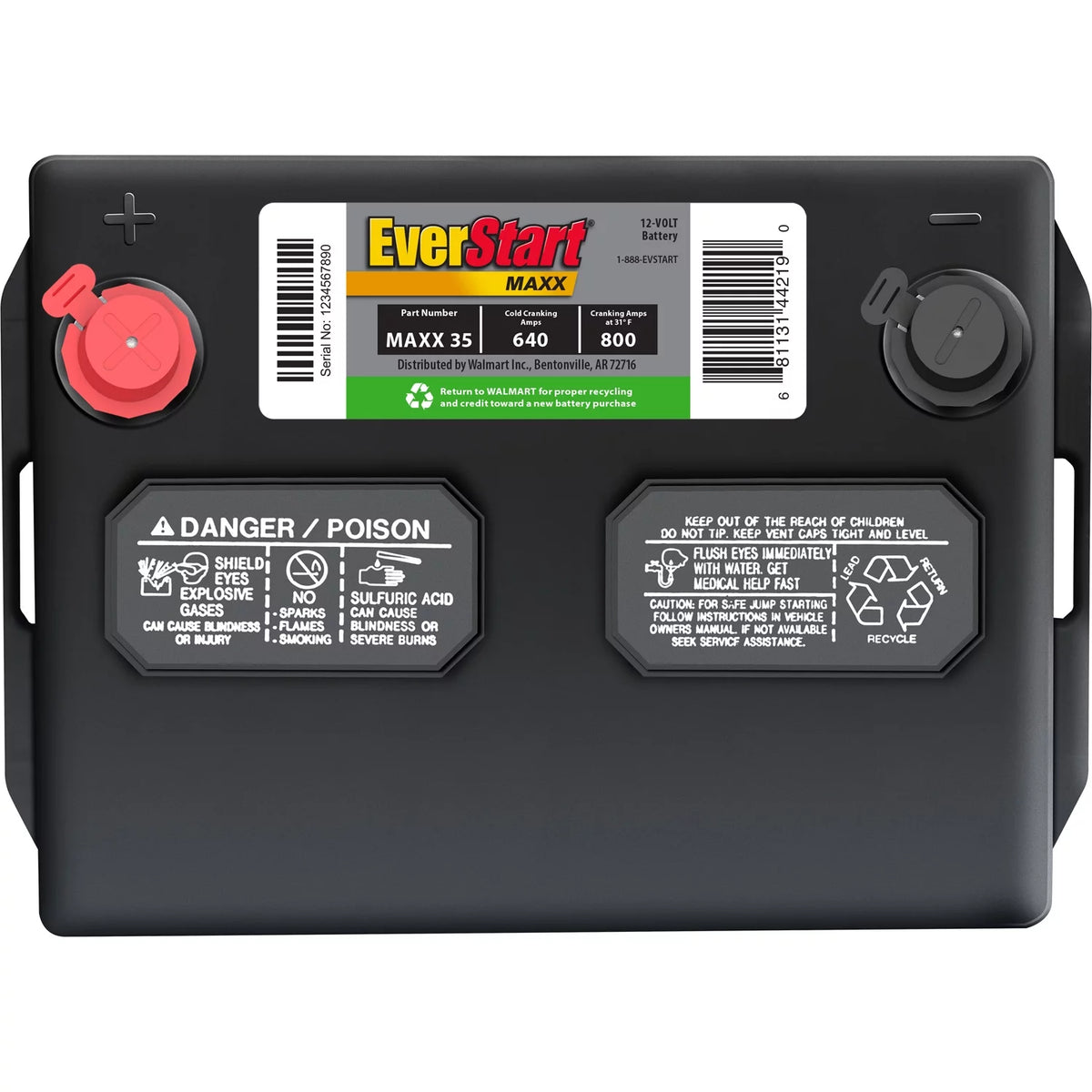 Lead Acid Automotive Battery Group Size 35 12 Volt 640 CCA T9748