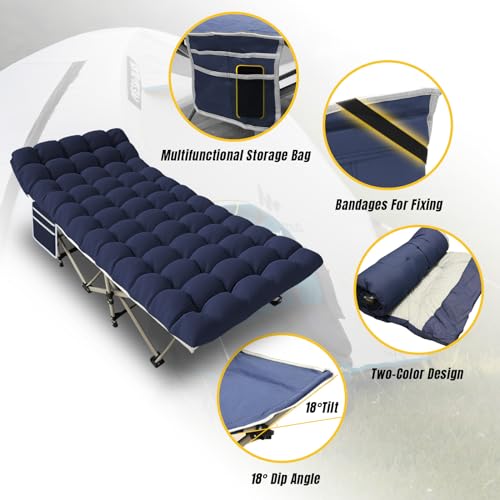 Folding Camping Cot with Removable Mattress and Carry Bag Y8553