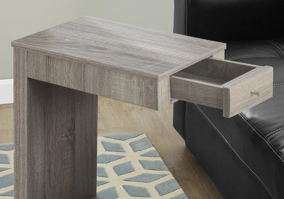 C-shaped Brown Laminate Accent Table X7367