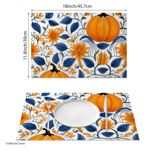 Botanical Faux Leather Placemats Pack of 6 I91439