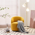Yellow Teddy Fabric Swivel Armchair X8132