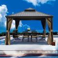12 ft. W x 10 ft. D Aluminum Hardtop Gazebo R3517
