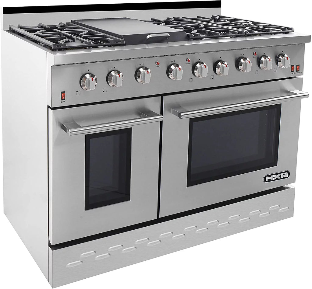 48 Stainless Steel Natural Gas Range with Convection Oven & Under Cabinet Hood C711461