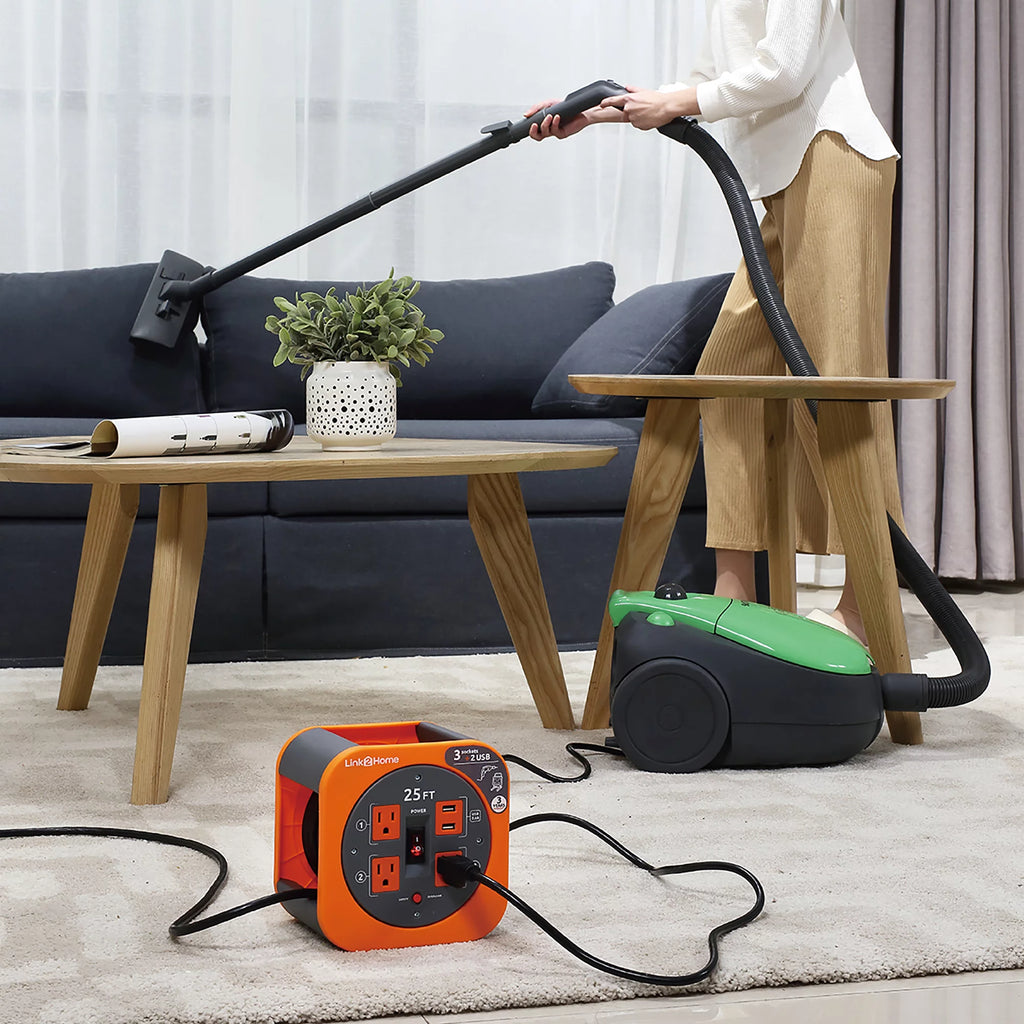 25 ft. Extension Cord 3 Power Outlets 2 USB Ports 16 AWG SJT Cable J248826