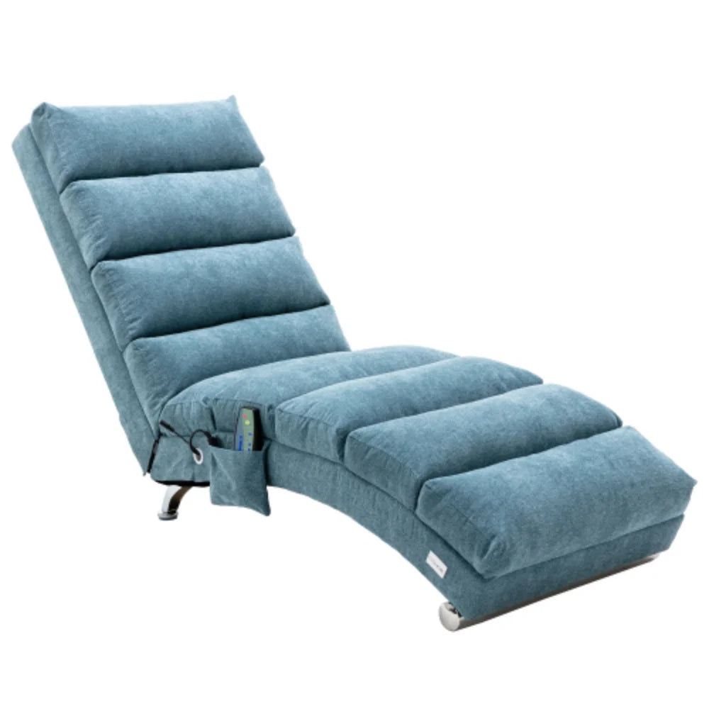 Blue Linen Chaise Lounge V2707