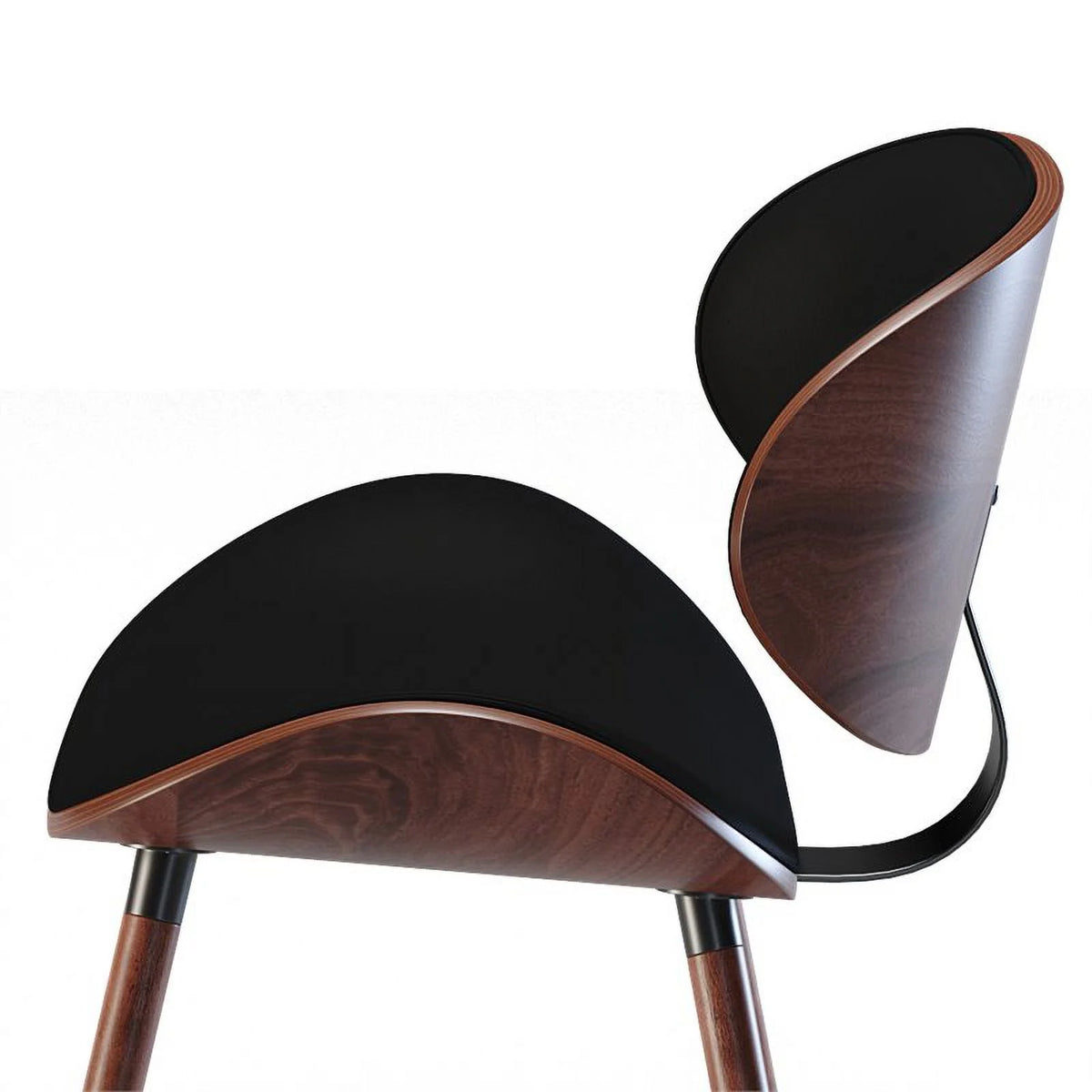 Black Faux Leather Dining Chair I9293