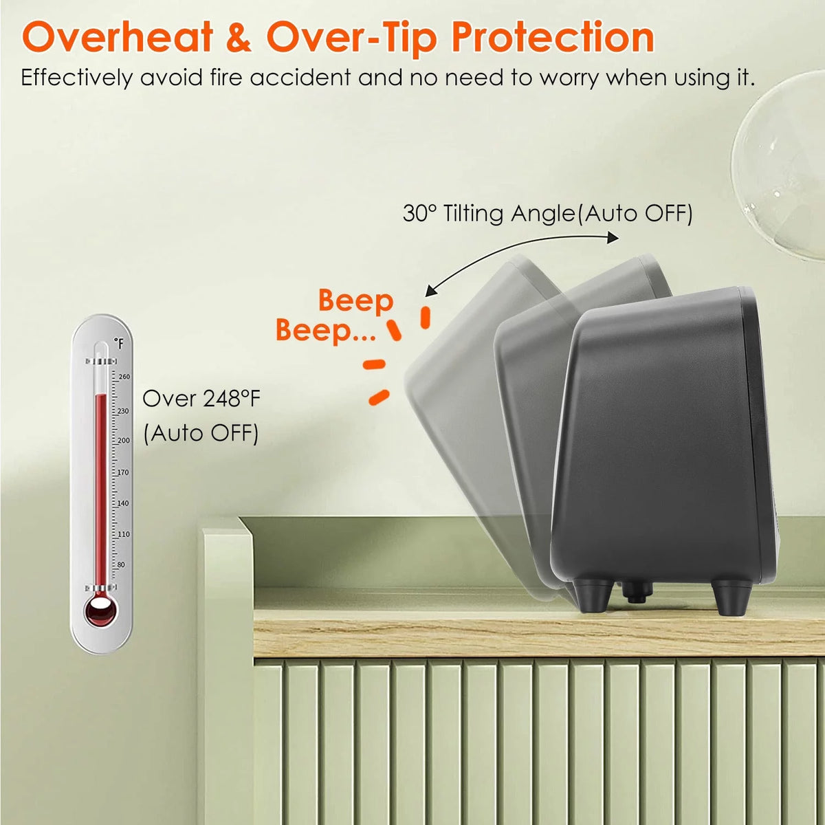 Portable Mini PTC Ceramic Space Heater A491