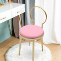 Pink Padded Vanity Chair with Back Z366