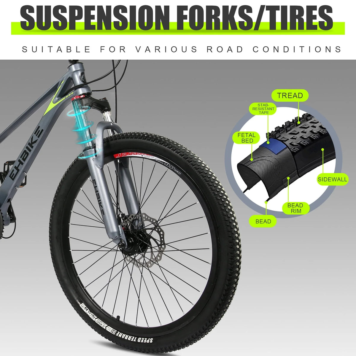 24 inch 21 Speed Black Mountain Bikes P8959