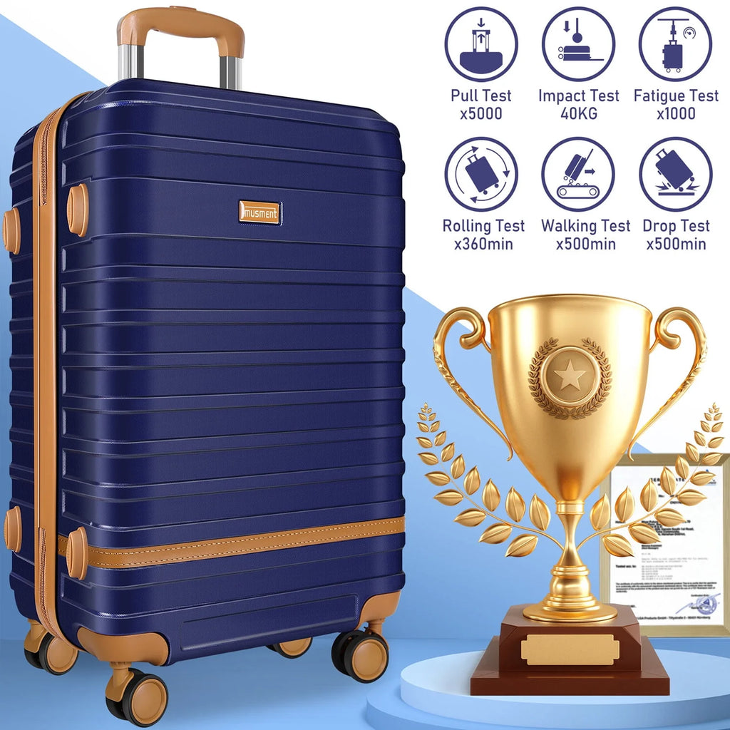 3 Piece ABS Hardshell Lightweight Luggage Set with TSA Lock M88877