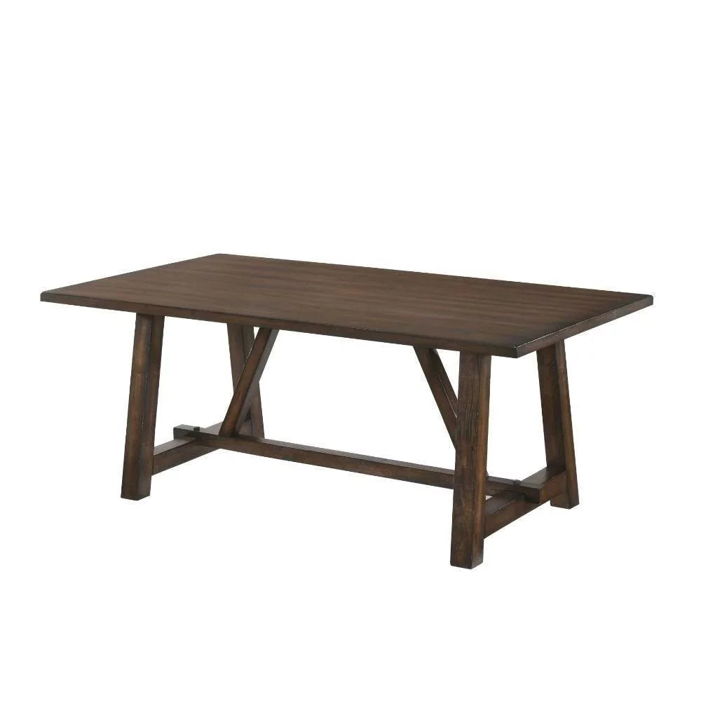 Dark Oak Dining Table with 6 Chairs N60705