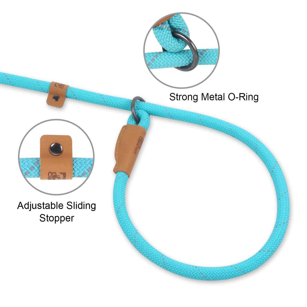Reflective Mountain Climbing Rope Slip Lead Dog Leash D868279