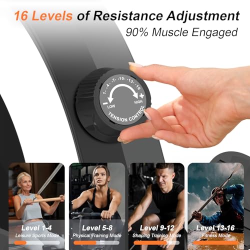 Magnetic Rowing Machine with 16 Levels Quiet Resistance N1976