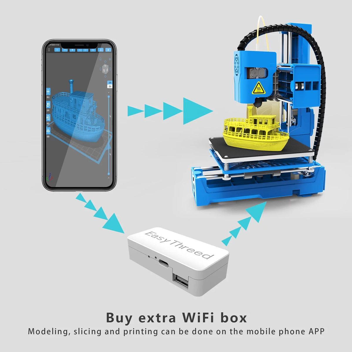 Mini 3D Printer 100x100x100mm Print Size L966