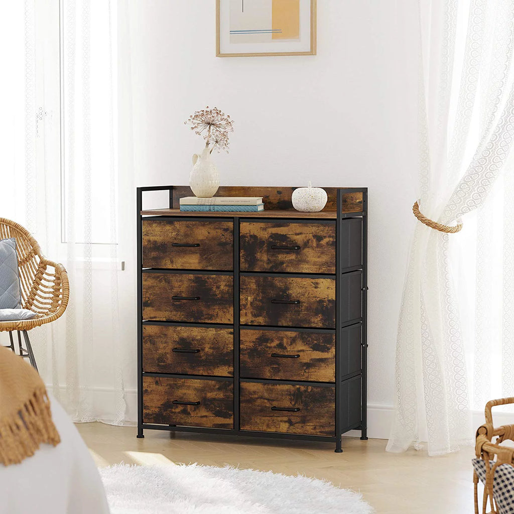 8 Fabric Storage Drawer Dresser with Metal Frame V58011