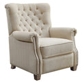 Gray Fabric Upholstery Push Back Recliner Y108