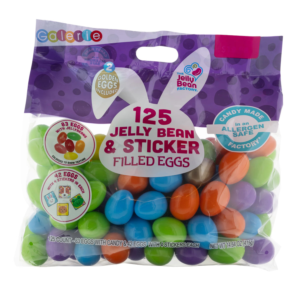 125 Count Egg Hunt Bag with Jellybeans and Stickers 14.64 oz F660426