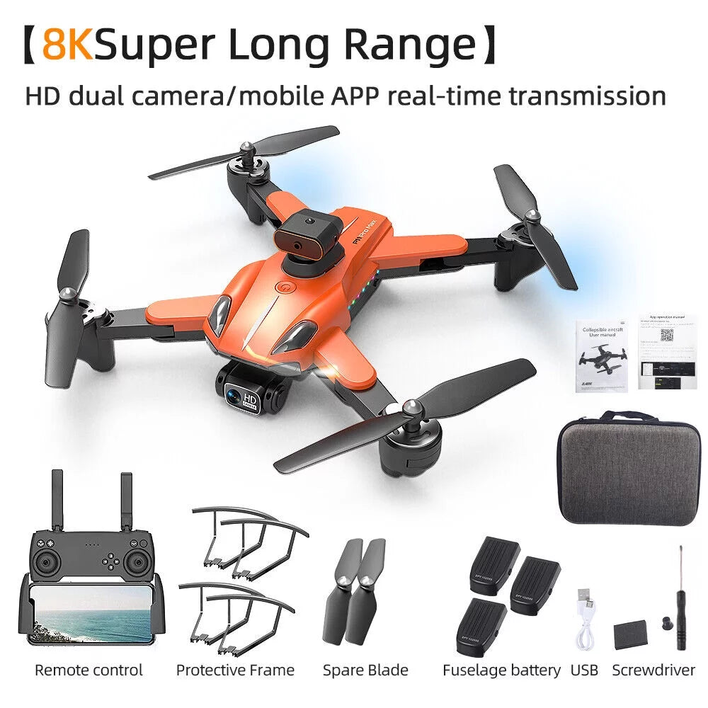 Foldable 5G 4K Drone with HD Dual Camera Orange U203560