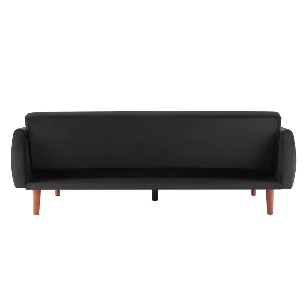 Black Velvet Convertible Sofa Bed F86200