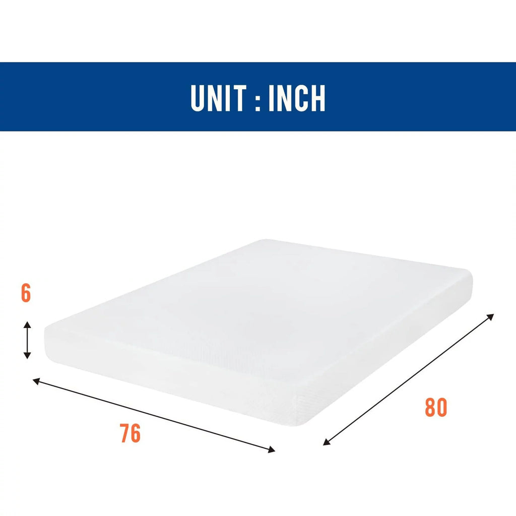 King 6 inch Gel Memory Foam Mattress Y83272