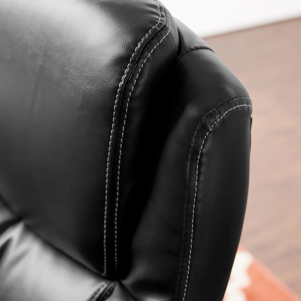 Black Faux Leather Ergonomic Swivel Executive Chair C250