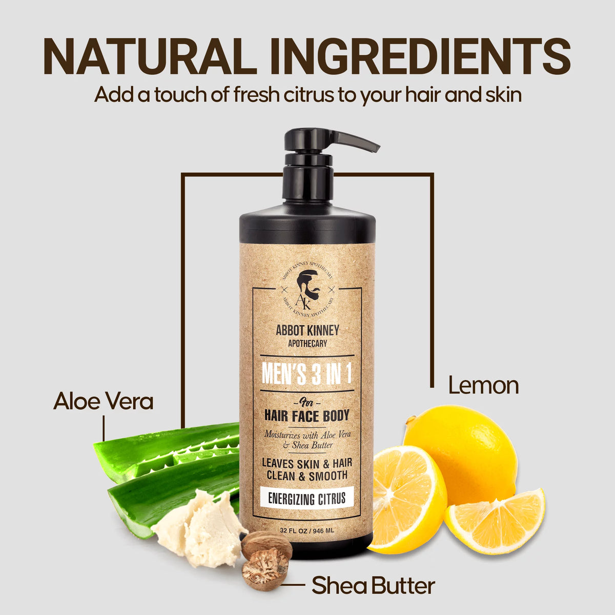 Moisturizing Shampoo, Conditioner, Body Wash and Beard Oil Set V358919