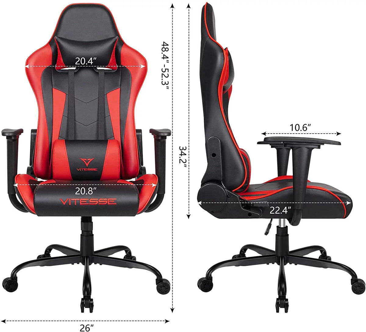 Gaming Chair with Lumbar Support and Headrest U9436