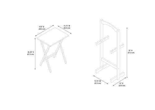 White Tray Table Set L3432