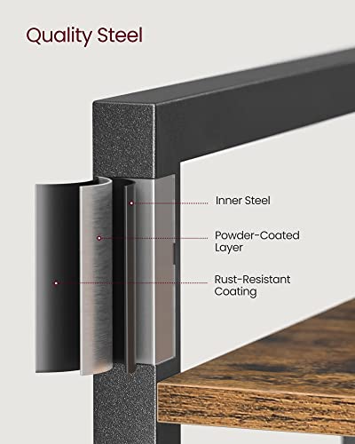 6-Tier Bookshelf with Steel Frame A324