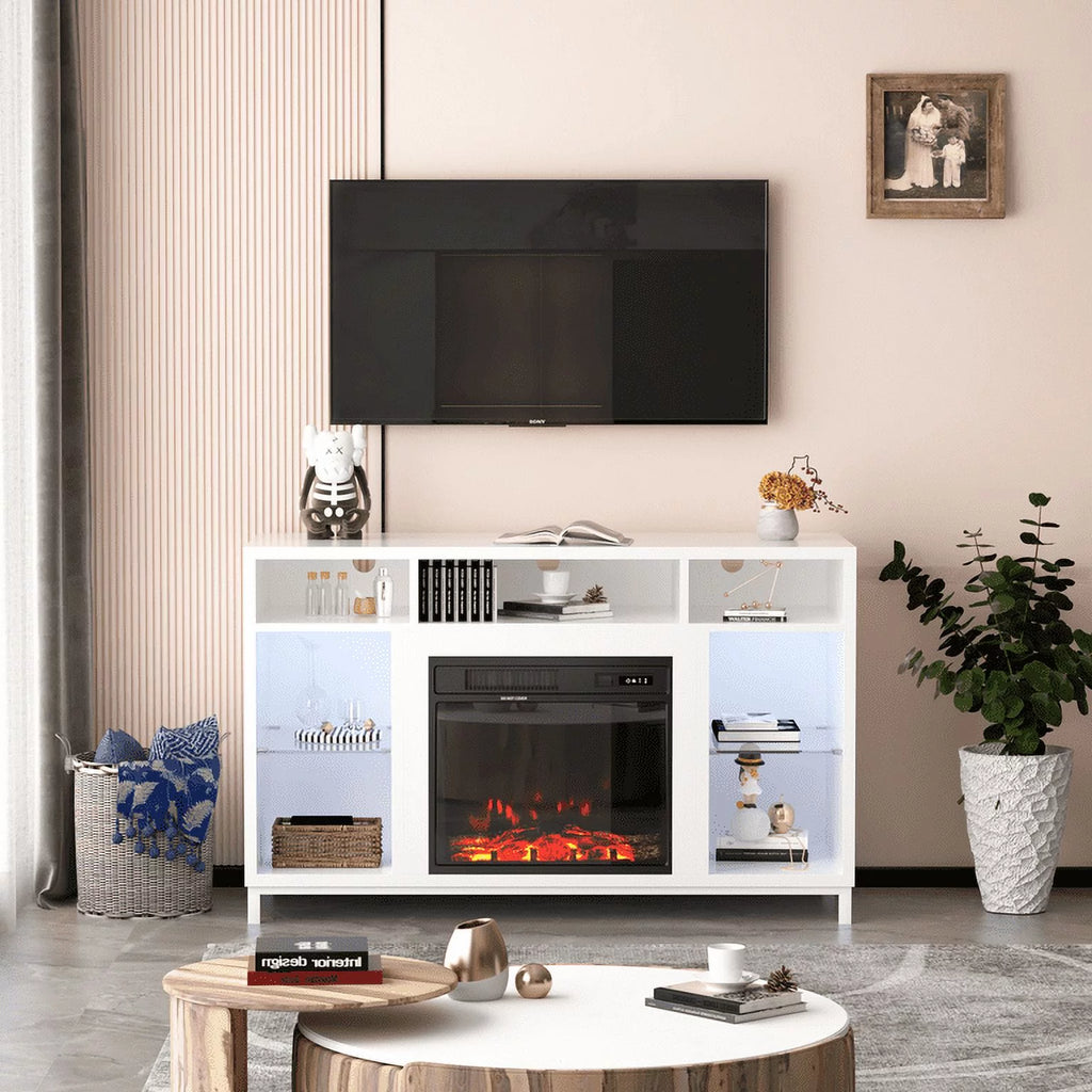 47'' TV Stand with 18" Electric Fireplace J13854