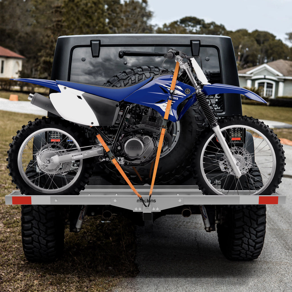 73" Stainless Steel Dirt Bike Hitch Mount Carrier with Ramp Y682798